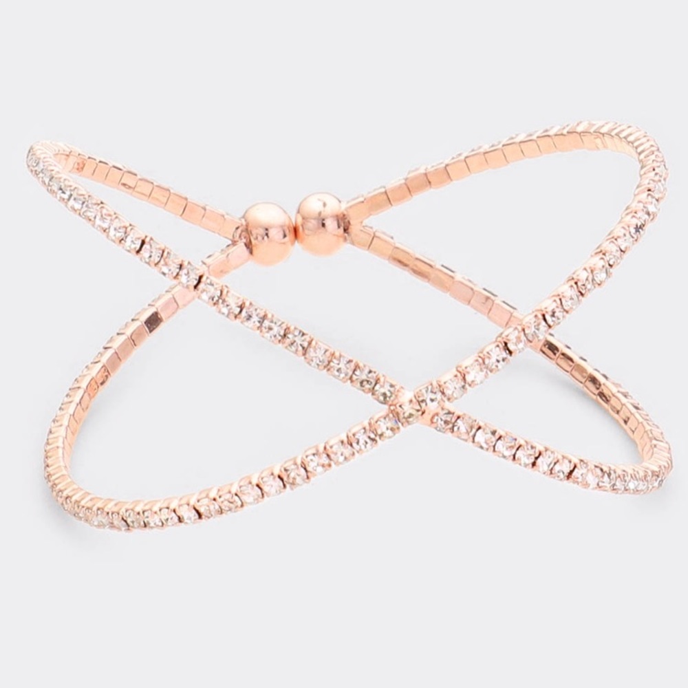ROSE GOLD CRIS CROSS BRACELET
